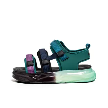 Bull charm Beach Sandals Men Black Green/White Green/Gray