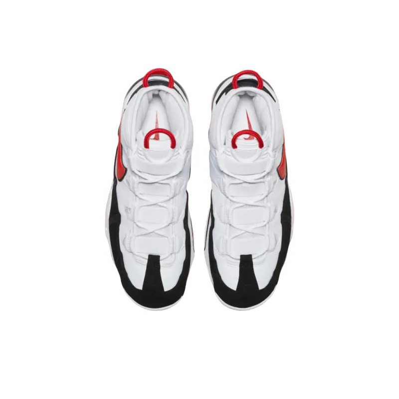 Nike Air Max Uptempo Anti Slip Wear Resistant Mid Top Basketball Shoes Unisex Black White 2025 Edition-3