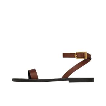 SAINT LAURENT Sahara Strap Sandals Women's Brown