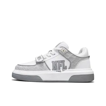 NFL College 1 Lower Toddler Shoes Low Top Skateboard Shoes Unisex White Gray