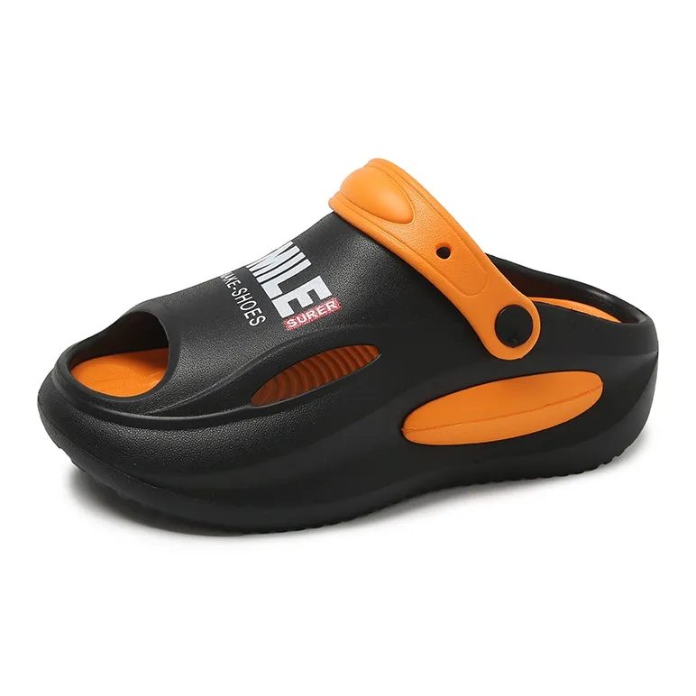 BEAR UNION Home Slippers Unisex White Orange-4