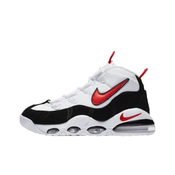 Nike Air Max Uptempo Anti Slip Wear Resistant Mid Top Basketball Shoes Unisex Black White 2025 Edition