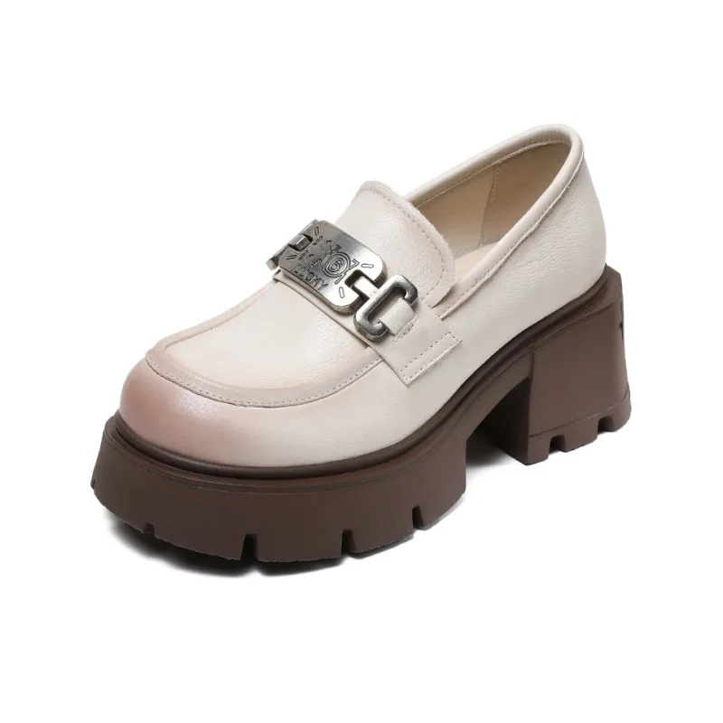 Devanro Chunky Heel High Heels 7.0cm Women's-5