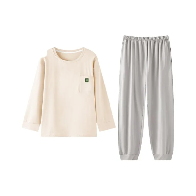 ZAO FU NIAO Pajama Set Women's Ivory White-0