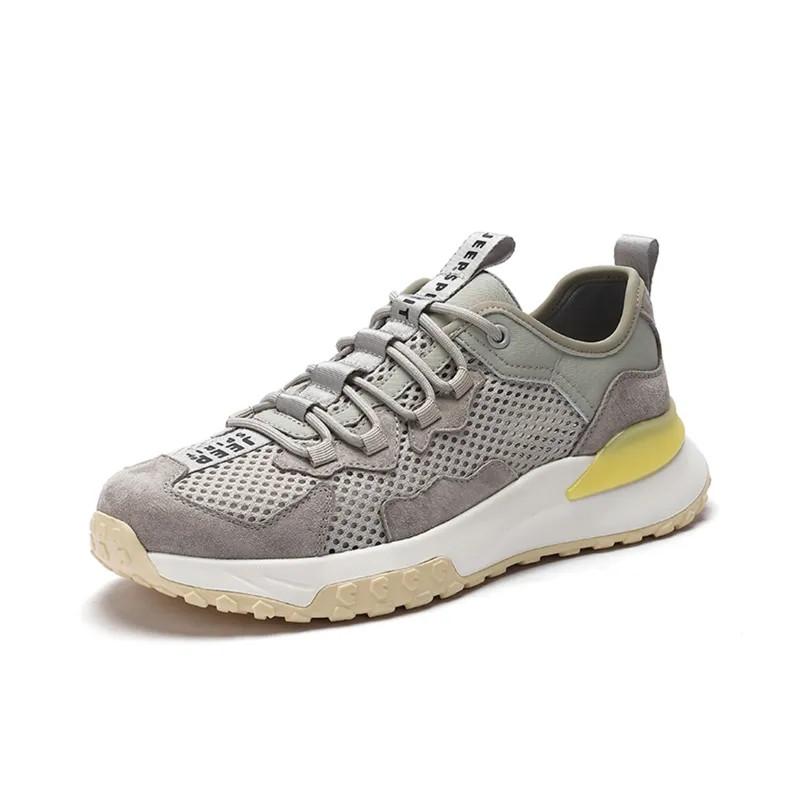JEEP SPIRIT Wear Resistant Lightweight Breathable Quick Dry Slip Resistant Low Top Casual Shoes Men's Light Sandy-2