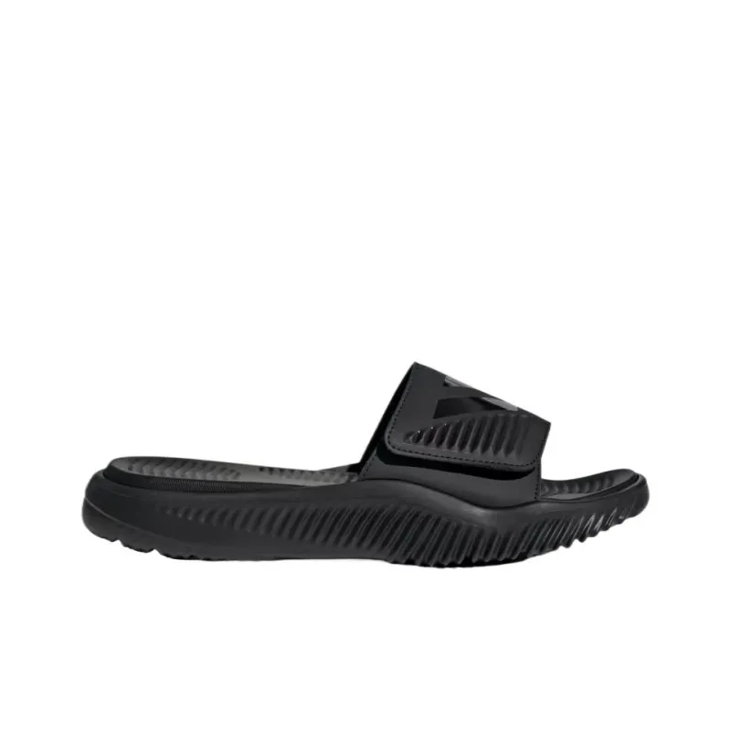 Adidas PU Polyurethane Rubber Sole Slip Resistant Abrasion Resistant Quick Drying Slide Slippers Unisex Black-1