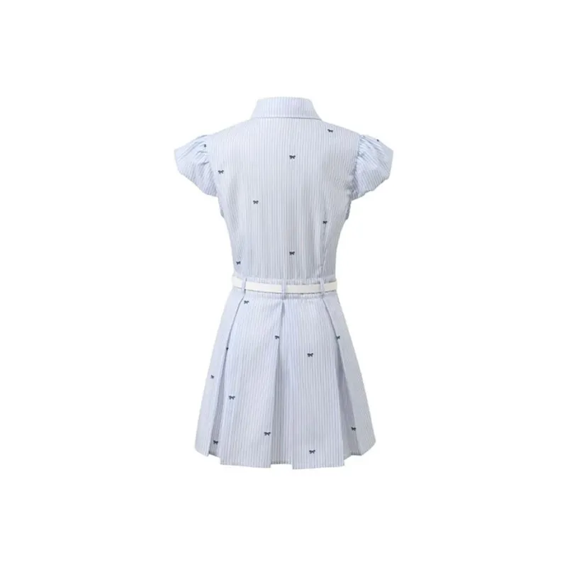 SECFLY OFFICIAL Short Sleeved Dress Women's Light Blue-1