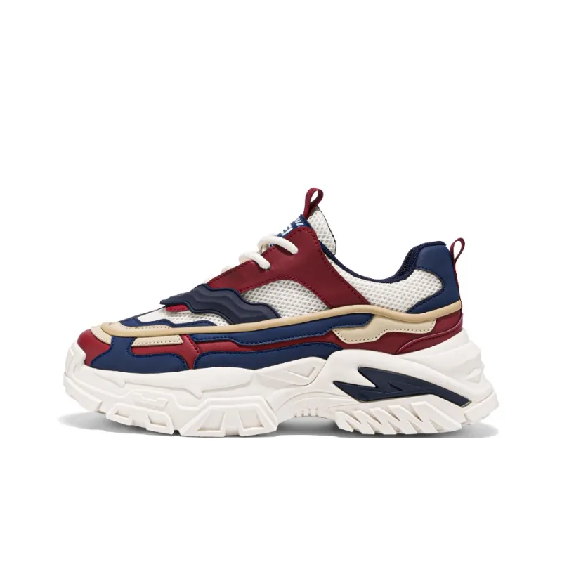 JKEM Slip Resistant Breathable Height Increasing Low Top Chunky Sneakers Men's-0