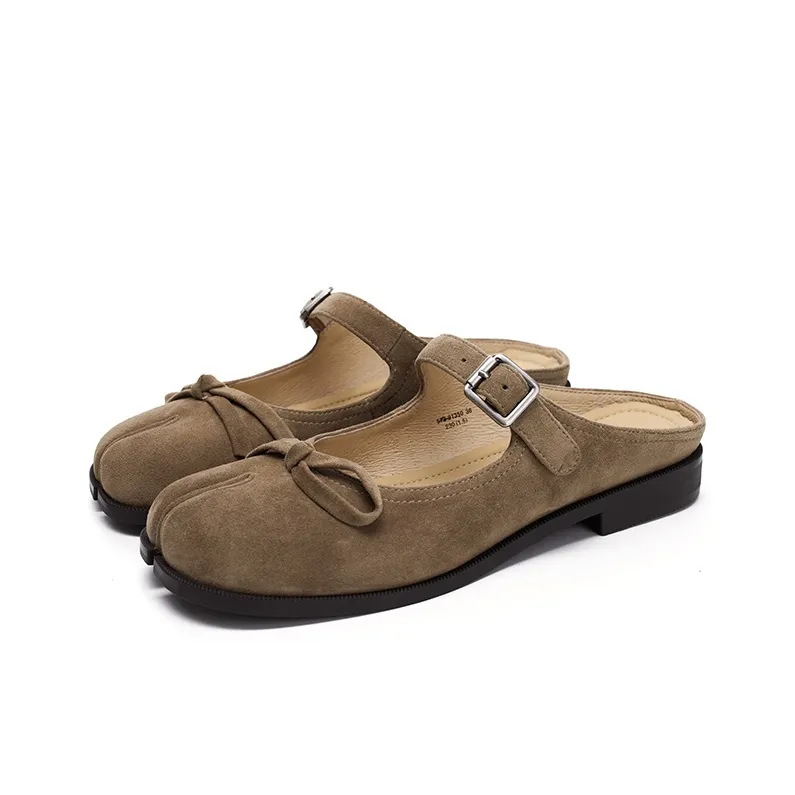 Marie Claire Slip Resistant Wrap toe Slippers Women's Basil Khaki-1