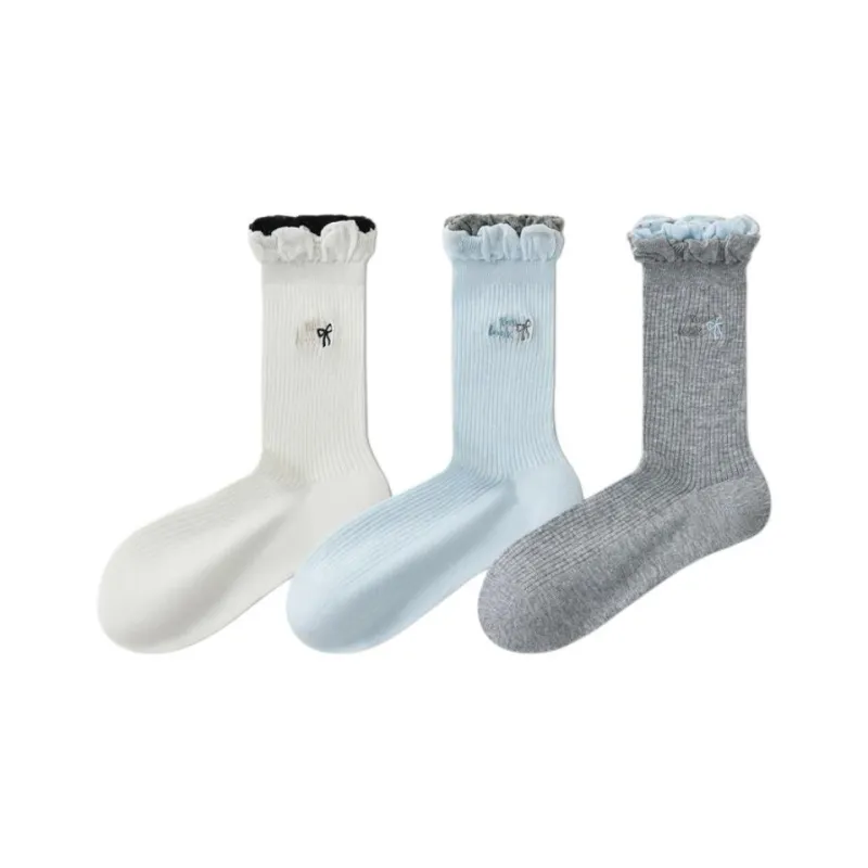 Temooues Mid Calf Socks Women's Combo Set-7