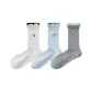 [3 Pack, 100% cotton Lightweight Breathable]Raw White+Light Blue+Light Gray