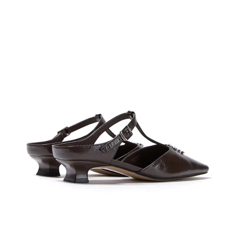 Marie Claire Wrap toe Slippers Women's Lava Raw Chocolate Brown-3