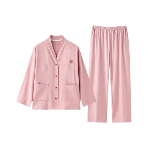 ZAO FU NIAO Pajama Set Women's Cherry Blossom Pink