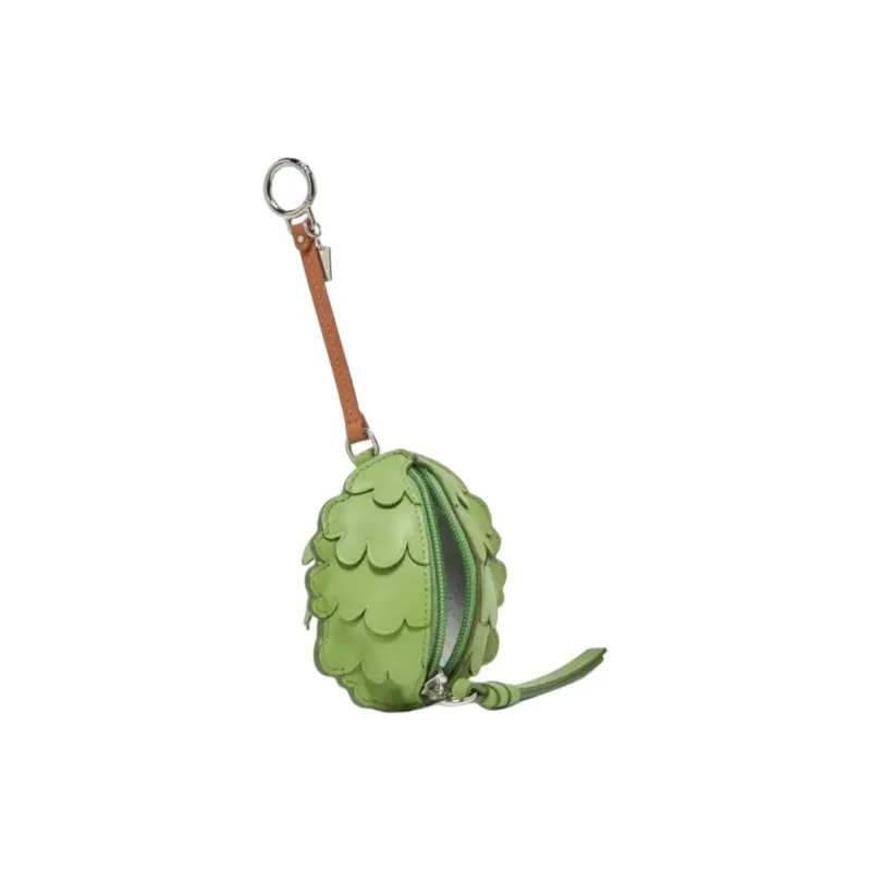 TUMI Leather Charm Bag Accessory Women's Green-2