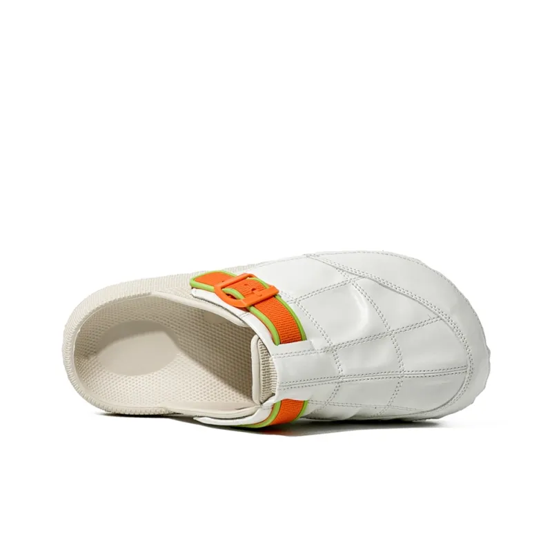 NANJIREN Abrasion Resistant Slip Resistant Closed Toe Slippers Unisex Beige Green Orange-2