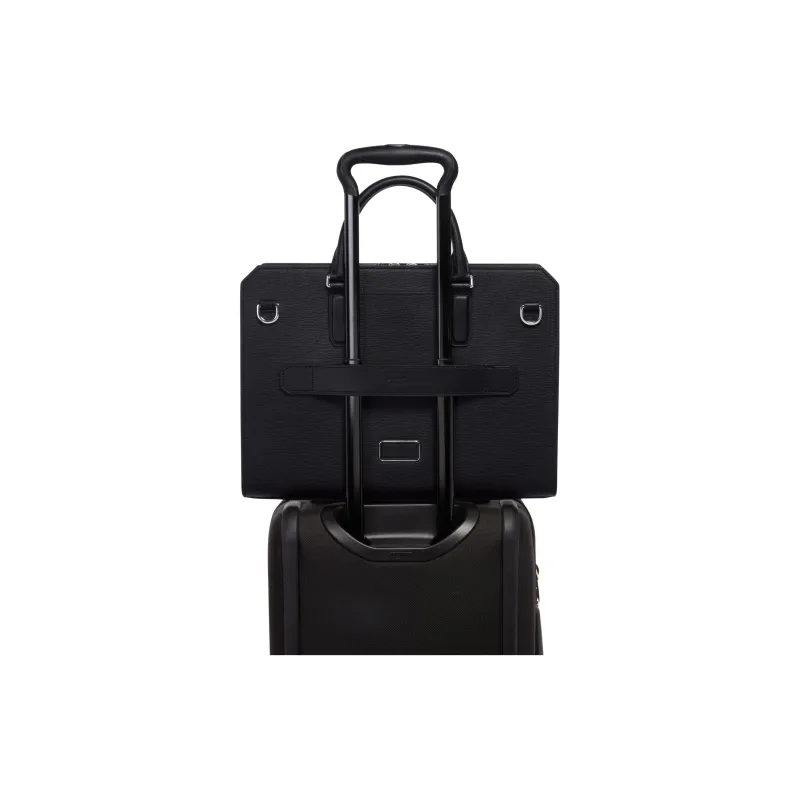 TUMI Leather Shoulder Bag Crossbody Bag Briefcase Men's Black-5