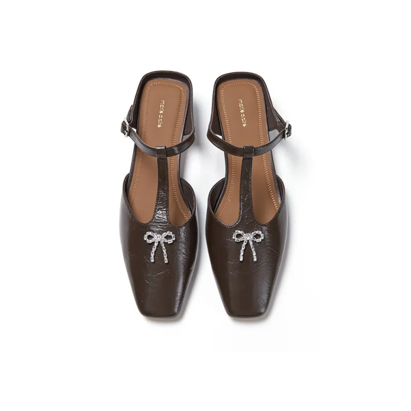 Marie Claire Wrap toe Slippers Women's Lava Raw Chocolate Brown-2