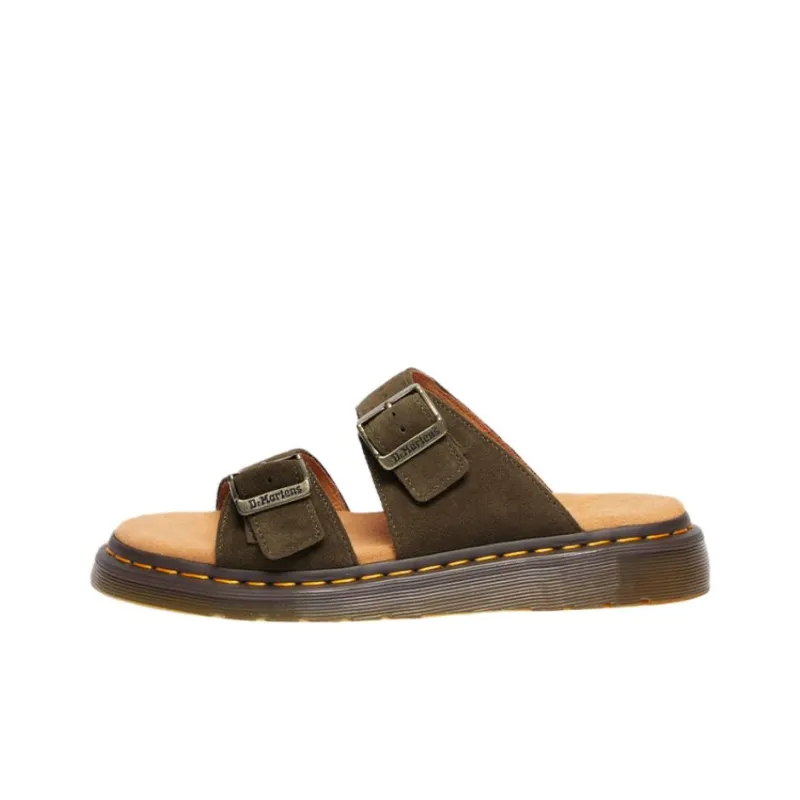 Dr.Martens Slip Resistant Slide Slippers Unisex Olive-0