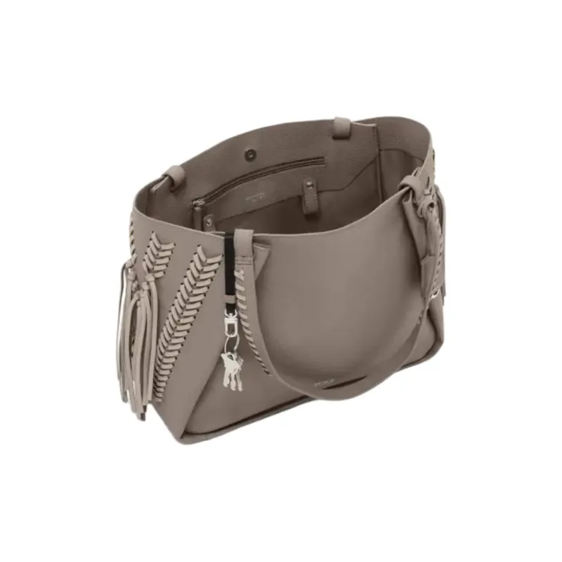 TUMI Leather Tote Bag Shopping Bag Shoulder Bags Women's Taupe-3