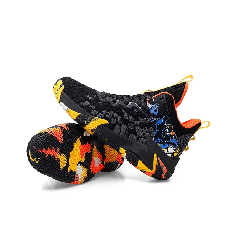 AMICNIEGD Anti Slip And Wear Resistant Water Resistant Low Top Basketball Shoes Unisex-9