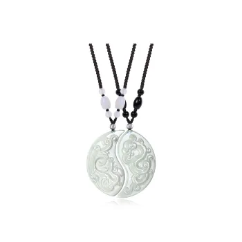 JIAOSHIYU Serpentine Jade Necklaces Unisex