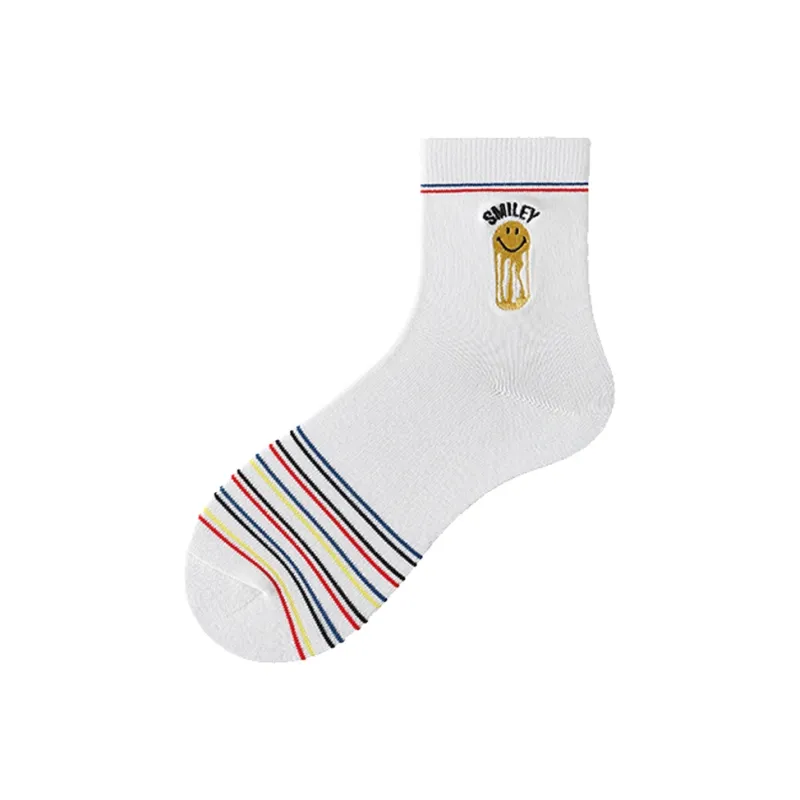 SMILEY Mid Calf Socks Unisex Combo Set-2