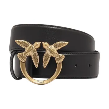 PINKO Leather Belts Women's Black Width 4CM