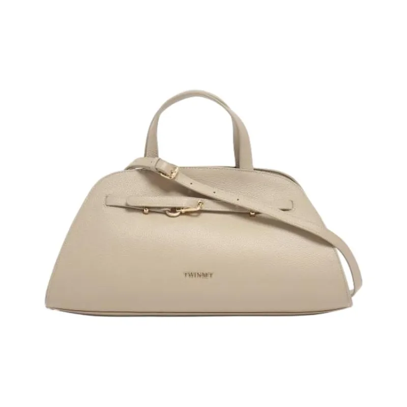 TWINSET MILANO Leather One Shoulder Handbags Women's Light Beige-1