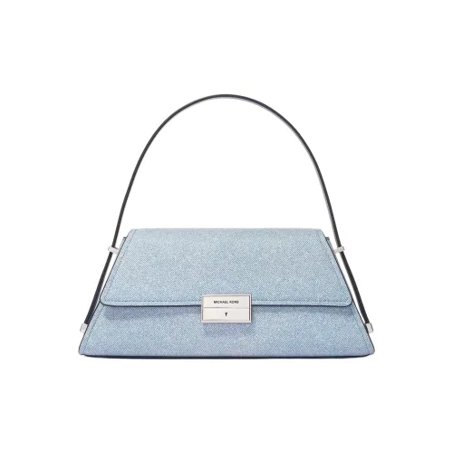 MICHAEL KORS Ludlow Sheepskin Shoulder Bag Medium Size Women's Light Blue