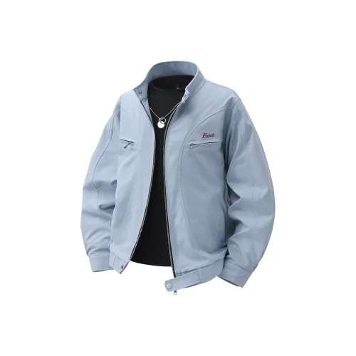 Yalu Jackets Coats Unisex Denim Blue