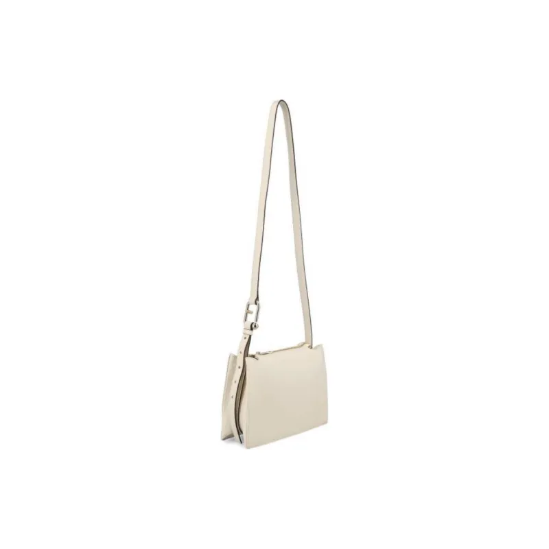 Furla Grain Leather Shoulder Bag Trumpets Women's Cream-1