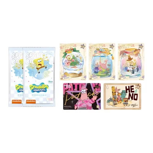 KAYOU SpongeBob Card Collaboration With Patrick The Adventurous Moments Merchandise IP/Anime Cards 5 Sheets/pack