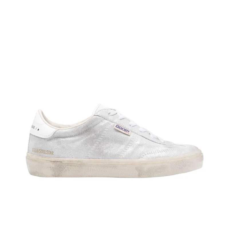 Golden Goose Soul Star Low Top Skateboard Shoes Women's Silver-1