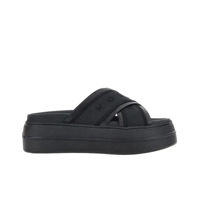 HOGAN Skyscraper Slide Slippers 6cn Women's Black-1