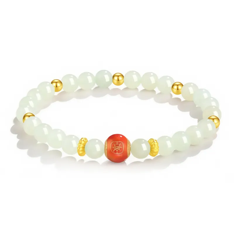 Di Su Xing Bracelets White Jade Women's-0