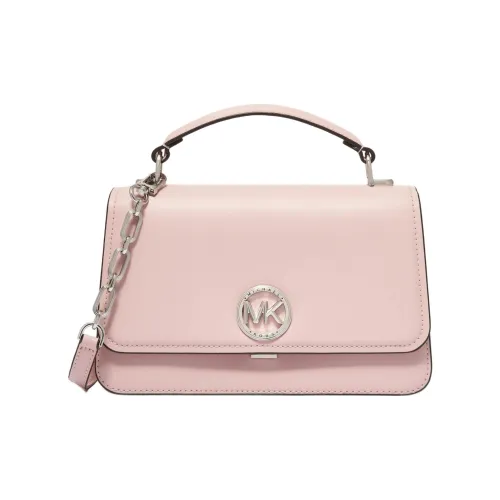 MICHAEL KORS Delancey Split Cow Leather One Shoulder Handbag Medium Size Women's Light Pink