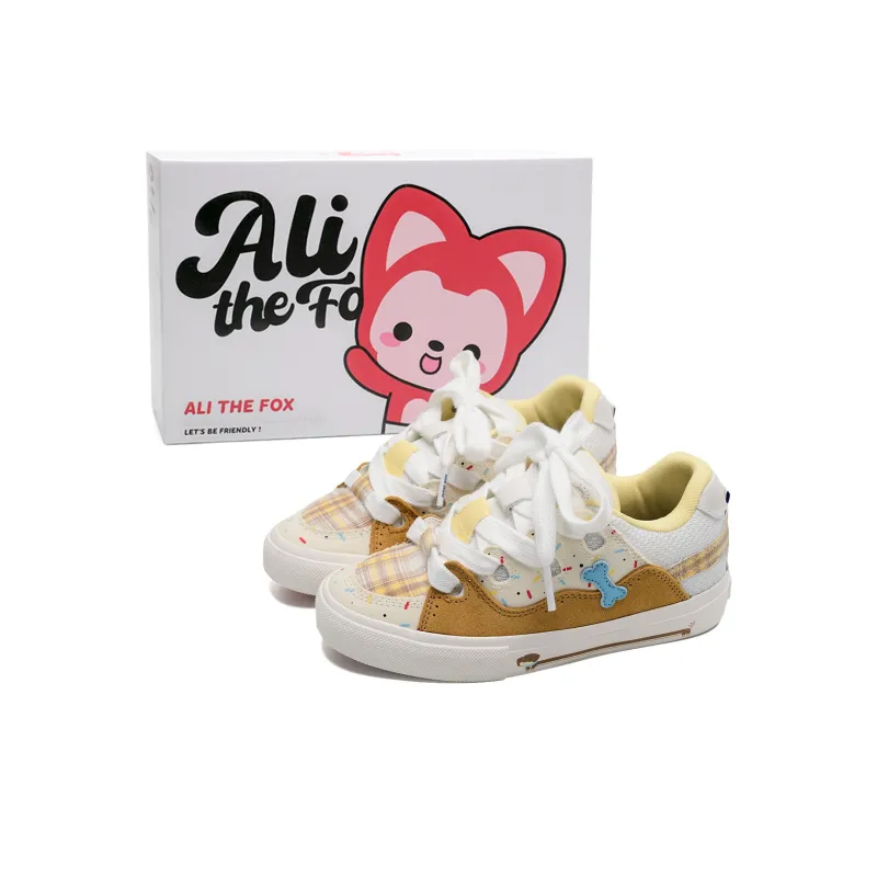 ALI THE FOX Balance Abrasion Resistant Lightweight Slip Resistant Low Top Skateboard Shoes Women's-12