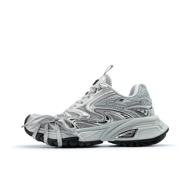 K-WANG Paris Fashion Apparel Wind Anti-Slip And Wear-Resistant Height Increasing Low-Top Chunky Sneakers Men's-2