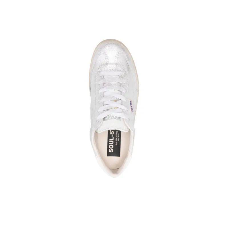 Golden Goose Soul Star Low Top Skateboard Shoes Women's Silver-4