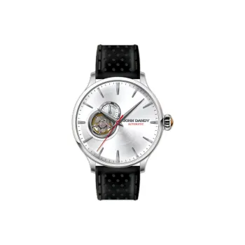 JOHN DANDY Wrist Watch Automatic Mechanical Movement Artificial Leather Strap White Dial Men's Watches JD.3213M/01