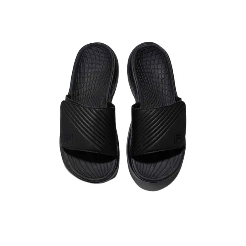 FILA Float Slip Resistant Abrasion Resistant Slide Slippers Unisex Black-2