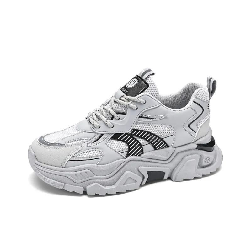 HACKBUTEER Low Top Chunky Sneakers Men's-12
