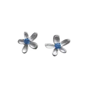 Happy Tide S999 Zircon Stud Earrings Women's