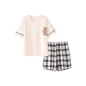 Huggy Kissy Pajama Set Women's Apricot
