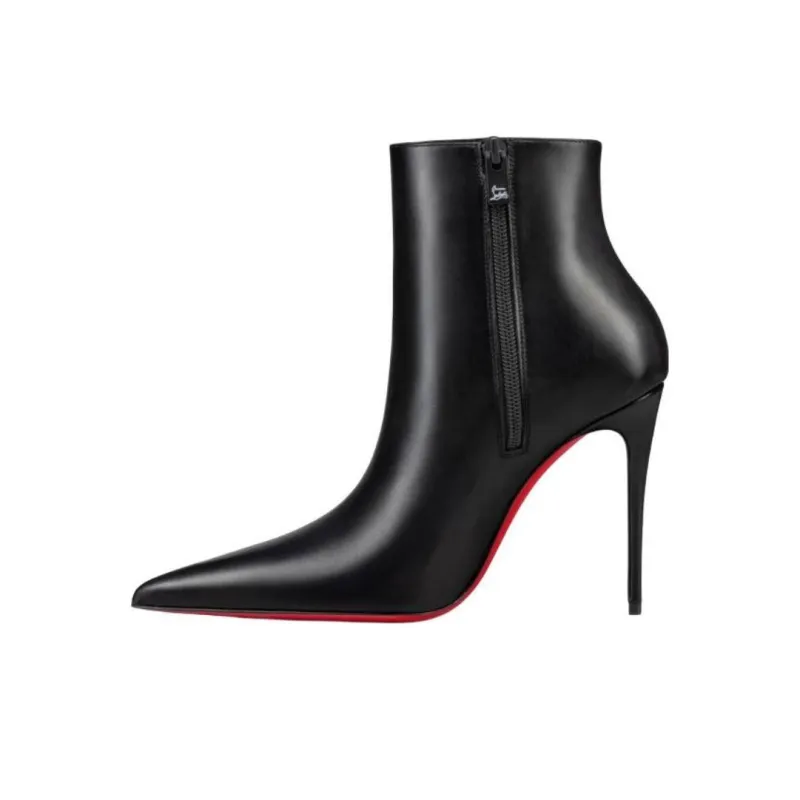 CL LUBOTING Kate Ma Ankle Boots 10cm Women's Black-2