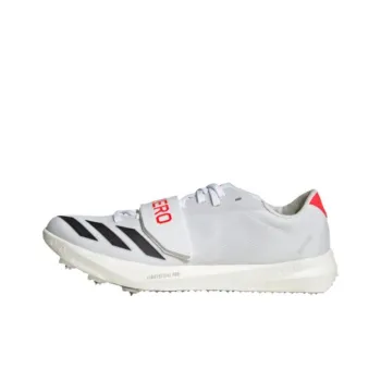 Adidas Adizero Cushioning Slip Resistant Functionality White Track Shoes Unisex Low Top Upper Height