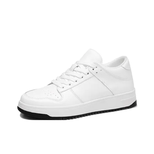 Bull Thunder Breathable Height Increase Low Top Casual Shoes Men's White