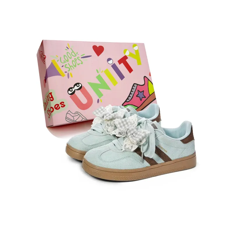 UNIITY Skateboard Shoes Women's Low Top Yellow Blue/Green Brown/Cream Blue-20