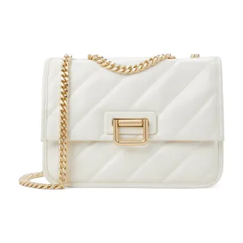 CHARLES&KEITH PU Shoulder Bag Small Size Women's _Nsec Black/Milk White