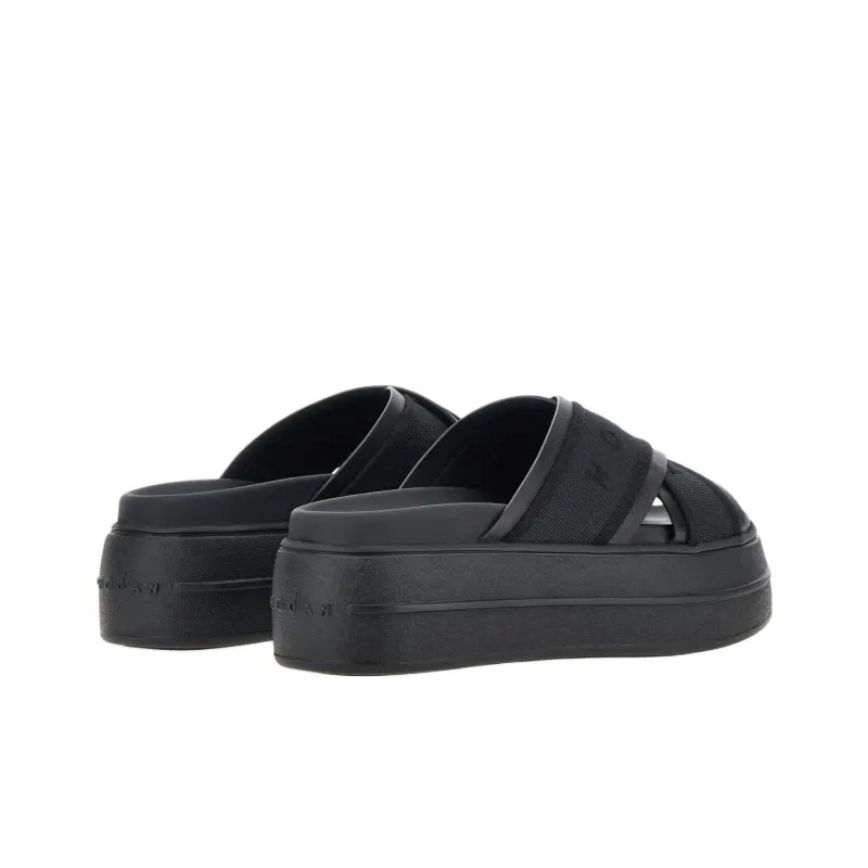HOGAN Skyscraper Slide Slippers 6cn Women's Black-3